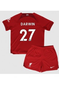 Liverpool Darwin Nunez #27 Babyklær Hjemme Fotballdrakt til barn 2022-23 Korte ermer (+ Korte bukser)